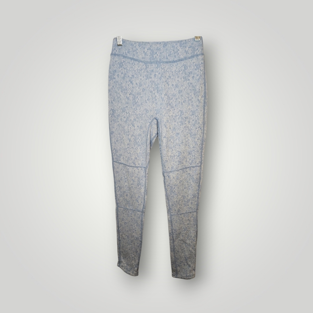 Gymshark Dry Fleur Texture High Rise Leggings Blue White Size Small Women’s